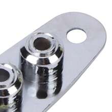 Placa de paso de cuerdas de guitarra, placa de casquillo de paso de cuerdas del puente de guitarra para piezas de guitarra eléctrica y bajo (Plata, 1 pieza)