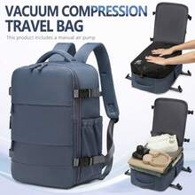 LONNKE Vacuum Compression Backpack - Airline Approved, Lightweight & Spacious, Multi-Functional Travel & Business Bag, With Adjustable Shoulder Straps, Water Bottle Pocket, Laptop Compartment, Nylon Lining, Luggage Strap, Washable, Travel Essential | Adjustable Strap Backpack | Zipper Closure, Travel Backpack - Multicolor - View 20