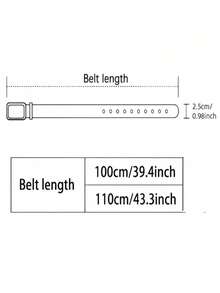 1pc New Letter Smooth Buckle 2.5cm Wide Women's Belt, Classic Fashion Personalized Design, Versatile Match With Jeans, Great Mother's Day Gift (In-Stock With No Defects)