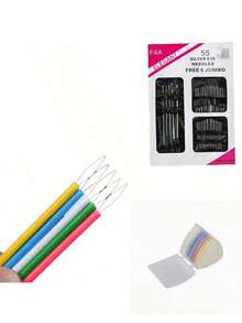 5 pièces Enfile-aiguilles en plastique - Guides de fil pour machine à coudre, outils de perles, accessoires pour artisanat DIY, dispositif d'assistance pour personnes âgées (La partie d'insertion de l'aiguille peut être de travers pendant le transport. Elle peut être restaurée manuellement pour une utilisation normale. Veuillez acheter avec prudence si cela vous dérange.)