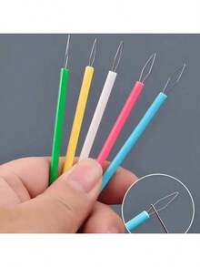 5 pièces Enfile-aiguilles en plastique - Guides de fil pour machine à coudre, outils de perles, accessoires pour artisanat DIY, dispositif d'assistance pour personnes âgées (La partie d'insertion de l'aiguille peut être de travers pendant le transport. Elle peut être restaurée manuellement pour une utilisation normale. Veuillez acheter avec prudence si cela vous dérange.)