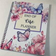 End Of Life Plan Notebook - Adult Guidance Workbook, English Language, Flower And Butterfly Design, Perfect For Daily Use And Gifts - 臨終規劃筆記本 - 查看 6