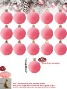 12 decorațiuni de Crăciun pentru brad, bile de catifea lucrate manual, decorațiuni de Crăciun cu bile de catifea roz, decorațiuni de Crăciun cu bile de 3,15 inci, bile din plastic plușate, ornamente de Crăciun suspendate, ornamente de Crăciun plușate pentru petreceri, bile de catifea lucrate manual, decorațiuni de Crăciun pentru brad, bile de catifea de Crăciun (produsul include frânghie)