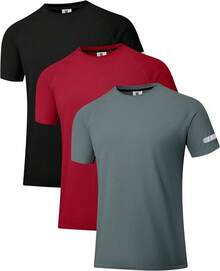 3 Paquetes-Negro/ Gris Oscuro/Rojo