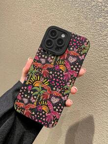 Totem Parrot Pattern Liquid Silicone Phone Case, Full Body Protection Shockproof Anti-Fall TPU Soft Gel Case Compatible With Apple 16/11/12/13/14/15/15Pro/15Plus/15ProMax/7Plus/8Plus/X/XSMax/XR/11Pro/12Pro/13Pro/14Pro/12Mini/13Mini/11ProMax/12ProMax/13ProMax/14Pro Max/14Plus/6/6S/6Plus/7/8/16Pro/16Plus/16ProMax/SE And Galaxy A54/A14/A12/A13/A15/A32/A33/A24/A52S/S20/S21/S22/S23/S24/S23Plus/S24Ultra - Multicolor - View 3