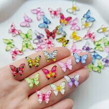 32/72 piezas Mini decoraciones de mariposas de resina, decoración con tema de insectos coloridos, adecuado para manualidades DIY, pasadores de pelo, joyería, manualidades navideñas, artículos festivos, decoración del hogar, decoración de oficina, para diversas ocasiones y decoraciones de boda