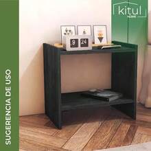 KITUL Set de 2 Mesitas de Noche Modernas – Burós Minimalistas de Madera con Estante de Almacenamiento, Mesas Auxiliares para Recámara, Sala, Sofá o Recibidor - Anáhuac - Ver 2