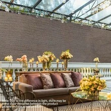 Yuping Brown Rhythm Wind Barrier | Warp Knitting Microclimate Control System (For Courtyards And Terraces) | UPF50+ Sun Protection And Heat Insulation | Five-Year Weathering Test | Modular Privacy Wall