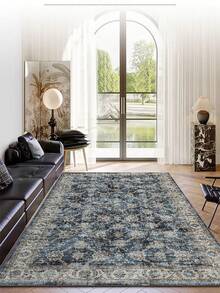 1pc Moroccan Vintage Floral - Classic Bohemian Area Rug, European & American - Rectangular Soft Faux Wool Washable Carpet, Suitable For Living Room, Bedroom, Entryway, Bathroom, Hallway, Patio, Kitchen, Indoor Outdoor, All Season Large Size Mat, Home Decor - Multicolor - View 4