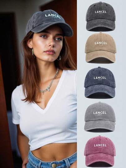 1 pièce Casquette de baseball réglable unisexe "LANCEL Paris" au design graphique, stylé, décontracté. Respirante et confortable, de couleur unie, style minimaliste rétro. Idéal pour les sports, la randonnée, la pêche, la chasse. Cadeau parfait pour les parents pour les anniversaires et les fêtes. Convient pour toutes les saisons