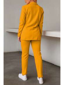Women Suit Sets - Mustard Yellow - View 4