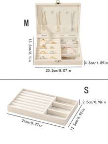 1 pièce Boîte à bijoux en velours verrouillable, boîte de rangement de bijoux de luxe verrouillable, boîte de rangement pour la salle de bain, boîte de rangement pour bijoux pour colliers, boucles d'oreilles, bracelets, bagues, style français élégant, boîte à bijoux anti-oxydation pour bracelet, boucle d'oreille, collier, boîte de rangement multi-compartiments multi-couches pour bague, bracelet, pendentif, cadeau de Noël, cadeau de la Saint-Valentin, cadeau de rentrée scolaire