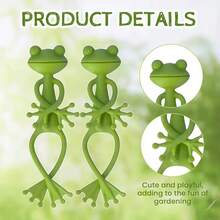 1/2pcs Creative Frog Plant Stand, Fun Green Frog Plant Holder, Frog Fixed Plant Rack Frog Support Frame, Vine Vertical Climbing Assisted Growth Clip, Suitable For Gardening/Potted Plants/Plant Decoration