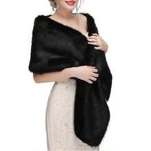 1 pieza Chal de piel de zorro de imitación para mujer, accesorio de moda de alta calidad para bodas, fiestas y eventos - Multicolor - Ver 6