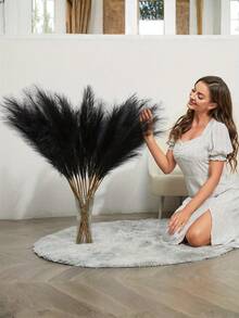 10/20/30 Pieces Artificial Flower Decorations Tall Lifelike Fake Bouquet Pampas Grass 21.65 Inches Tall, Bohemian Style Home Decor, Wedding, Party, Holiday Decoration, Center Table Decoration, Kitchen, Bedroom Fake Bouquet Decoration, Vase Flower Filler, Multipurpose Plants