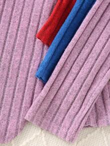 Conjunto de 6 peças de blusa e calça de malha macia e confortável, casual, cor sólida, para meninas, manga comprida, com capuz, para atividades ao ar livre, outono/inverno - Multicolorido - Ver 7