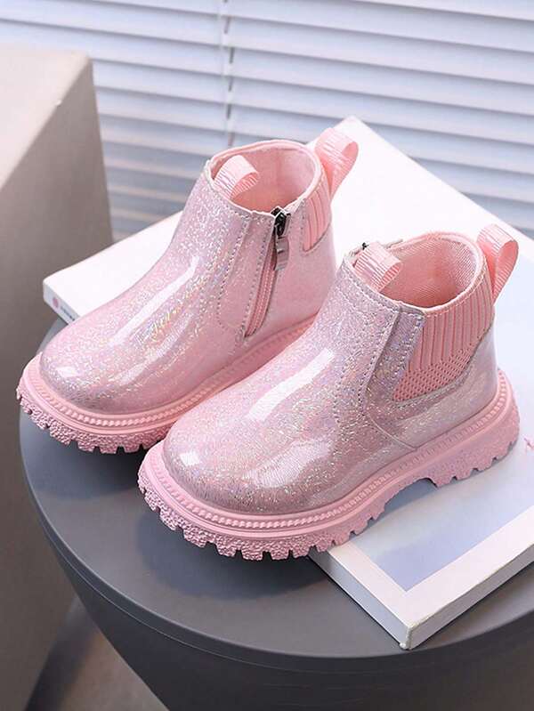 1 Pair Children's Popular Boots, New Autumn Style Boys Short Boots Girls Soft Bottom British Style Toddler Boots,