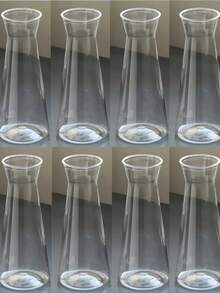 2/5/8/1/10 pièces Petits vases en plastique transparent, vases décoratifs mini modernes et mignons, convenant pour mariage, mariée, cadeau, anniversaire, décoration de table de restaurant, Noël, Halloween, Saint-Valentin