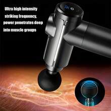 8-Head Portable Massage Gun - Ultra-Compact Elegant Design, 1200mAh Rechargeable Lithium Battery, 8-Speed Adjustable, 5 Massage Modes, 8-In-1 Multi-Function Massage Heads, Suitable For Full Body, Back, Neck, Legs, Waist - Black, Perfect Father's Day Gift, Back Massager, Fashionable Appearance Design, Replaceable Massage Heads, Multi-Function Accessories, Valentine's Day Gift - Multicolor - View 5