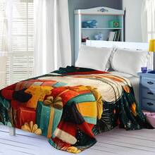 1 pieza Manta de franela suave de Navidad - Estampado digital de Papá Noel y regalos, manta para sofá/cama/oficina/viaje para todas las estaciones, decoración navideña moderna, diseño de temporada invernal, lavable a máquina, durable y ligera, regalo de Navidad ideal, decoración temática navideña, tela ligera, funda decorativa, para entusiastas de la decoración del hogar, manta decorativa navideña