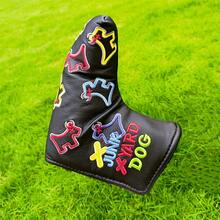 Dog Mallet Putter Cover Design For Golf Heel Shaft/Center Shaft And Many Styles Dog Design Blade Putter Headcover PU Leather Hook And Loop Closure