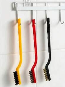 Stove Cleaning Tool Set, Paired With Brush Kit - Plastic, Color Coded (Black, Red, Yellow, White, Green, Blue, Brown) - Suitable For Gas/Oven/Induction Cooker, Shower, Bathtub, Sink, Oven, Dishwasher Multi Surface Safety