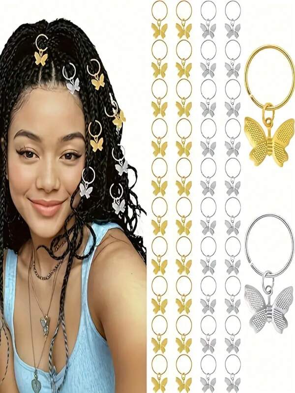 40 pezzi Fermagli per capelli stile bohémien a forma di farfalla, estate 2025, mollette per capelli