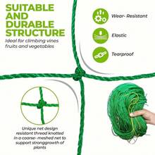 Heavy-Duty Climbing Plant Support Net | Large 6ft X 16.5ft Size (Flexible UV-Resistant Rope Net) | Perfect For Tomato/Cucumber/Bean Planting | Ventilation And Light Transmission Without Stem Damage | Suitable For Orchards And Vegetable Gardens