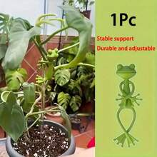 1/2pcs Creative Frog Plant Stand, Fun Green Frog Plant Holder, Frog Fixed Plant Rack Frog Support Frame, Vine Vertical Climbing Assisted Growth Clip, Suitable For Gardening/Potted Plants/Plant Decoration