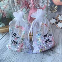 10 piezas/20 piezas/30 piezas Bolsas de organza, bolsas de organza transparente con cordón, bolsas de regalo transparentes, bolsas de organza transparentes, bolsitas pequeñas de malla con estampado floral, bolsitas pequeñas de malla con cordón para joyas, bolsas de regalo con cordón para joyas, relleno para bolsas de obsequio, bolsas pequeñas a granel, artículos de regalo, recuerdos para fiestas de adultos, decoración de fiestas, recuerdos para despedida de soltera, dama de honor, fiesta de novia, artículos de boda, recuerdos de boda para invitados - Multicolor - Ver 3