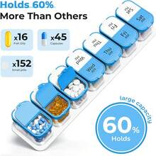 New Large-Capacity Medicine Box Portable Medicine Dispenser Can Be Independently Disassembled And Carried Mini Medicine Box 14-Grid Plastic Medicine Packaging Box - Multicolor - View 5