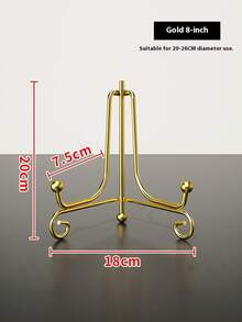 1pc Iron Display Rack, Metal Easel Frame, Gold Color Small Iron Art Display Stand, Can Display Cards, Cookies, Decorative Plates, Artworks