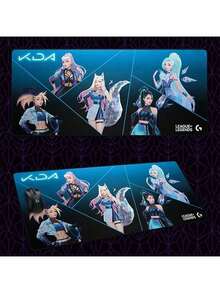 Logitech G840 XL KDA訂製版 電腦桌墊 滑鼠墊超大 電競遊戲滑鼠墊 KDA限定款 黑藍色 - 黑藍色 - 查看 6