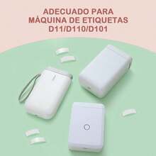 EASYTAO Etiquetas de Papel para D110 Impresora de Etiquetas Adhesivas, Adhesivos Impermeables Resistentes al Desgarro de Repuesto para D110 Label Printer(Transparente, 14 * 30MM+14 * 40MM) - Transparente - Ver 6