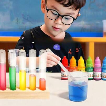 1 Set - Children's Science Experiment Color Mixing Pigment, Primary Color Dyeing Kit, Preschool Early Education Toy. Stitch Toys, Travel Toys, Classroom Fidget Toys, Mini Stuff, Bath Toys, Christmas Stationery, Stress Ball, Birthday Gift, Christmas Gift, Halloween Gift, Christmas Eve Gift, Perfect Gift, Toys, Games