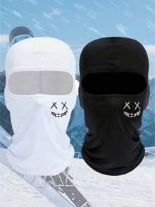 1/2/3pcs Unisex Printed Balaclava Face Mask, Suitable For Outdoor Activities Like Travel, Cycling, Hiking, Fishing In All Seasons