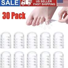 30pcs Transparent Silicone Toe Protectors, Breathable Anti-Friction Toe Sleeves