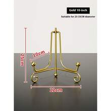 1pc Iron Display Rack, Metal Easel Frame, Gold Color Small Iron Art Display Stand, Can Display Cards, Cookies, Decorative Plates, Artworks
