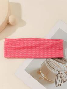 1pc Cute Bow Casual Polyester Women Headband, Suitable For All Seasons, Spring/Summer, Autumn Fall Hair Accessories Women Bandannas Sport Head Scarf Work Out