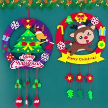 1pc Christmas DIY Felt Gift Set, Kindergarten Handmade DIY Craft Kit, Themed Costumes, Toys & Games, Children's Arts & Crafts, Children's Handmade Kit, Children's Sewing Set, Christmas Gift, Classmate & Friend Gift, Parent-Child Interaction - Multicolor - View 6
