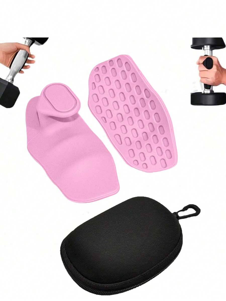 1 Paar rutschfeste Silikon Gewichthebe-Handschuhe für Männer und Frauen - Pink und Grau strukturierter Griff für Hantelstangen, strapazierfähige Fitness-Trainingshandschuhe für Kniebeugen, Bankdrücken, Kreuzheben, Griffkraft-Training, stilvolles Design, hochwertige Verarbeitung