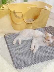 EVA Double Layer Cat Litter Mat, Waterproof, Foldable, Anti-Tracking, Anti-Spill, Pet Food Mat, Pet Carpet, Pet Bed Mat, Pet Cleaning Supplies