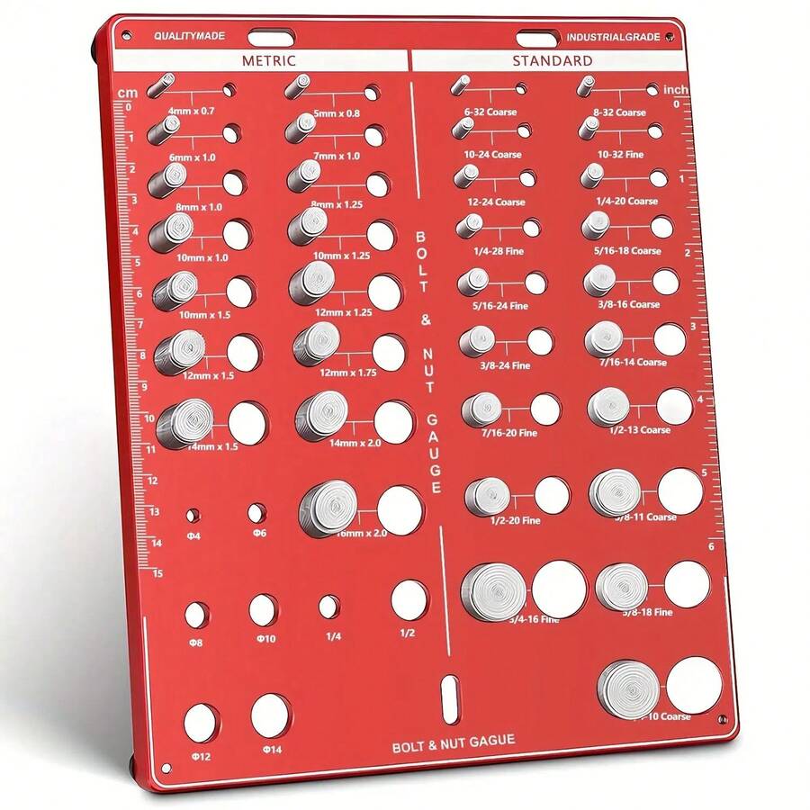 Nut And Bolt Thread Checker 34 Pitch Gauge Standard And Metric ...