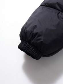 Nueva chaqueta acolchada para niños, cálida y a prueba de viento, serie negro y dorado, abrigo parka de otoño/invierno para niños y niñas