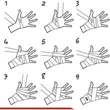 QWTG Cinta Boxeo Vendas de Mano, Largas 5, Elasticas Endas de Mano Profesionales para Protección de Muñecas y Nudillos, Vendas de Mano para Boxeadores, Kickboxing, Muay Thai y. - Negro - Ver 4