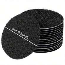 10/20/100 piezas Sujetadores redondos negros, adhesivo doble cara, negro/blanco, 6cm/2.36 pulgadas de diámetro - Adecuado para sofá, sábana, alfombra de piso y mantel - Sujetadores autoadhesivos, fácil de usar, 2 piezas/set
