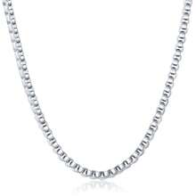 Dây chuyền mắt xích hộp 1mm bằng bạc sterling 925 mạ vàng 18K, nhiều lựa chọn kích thước: 16/18/20/22/24/26/28/30 inch, dây chuyền tự làm sáng tạo, unisex, trang sức cưới/đính hôn thời trang, dây chuyền mắt xích vàng. - vàng - Xem 5