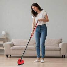 Spin Mop Scrub Brush Replacement Heads | Full-Bristle Scrubber Attachment For Deep Cleaning On Hard Floors - 灰色(1 件用於 Rinseclean) - 查看 7