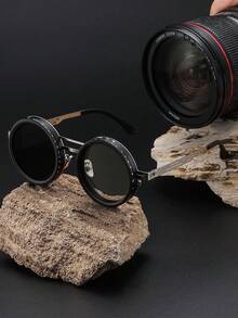 9-Level Adjustable Brightness Handmade Sunglasses, Suitable For Daily Commute, Fishing, Lightweight & Breathable, Unisex, Vintage Solid Color