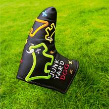 Dog Mallet Putter Cover Design For Golf Heel Shaft/Center Shaft And Many Styles Dog Design Blade Putter Headcover PU Leather Hook And Loop Closure
